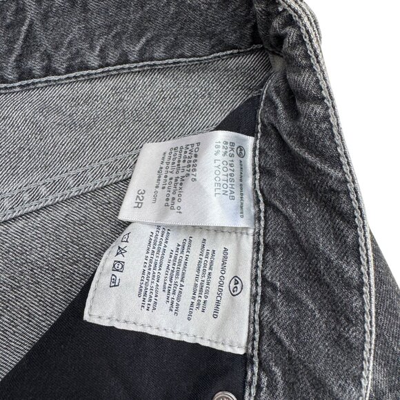 NEW AG Alexxis High Rise Vintage Straight Jean Women's Faded Black Denim, Sz 32 - Picture 7 of 12